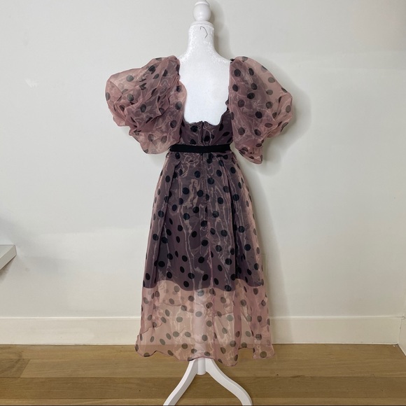 BRAND NEW ASOS Puff Sleeve MIDI Dress - Picture 8 of 9